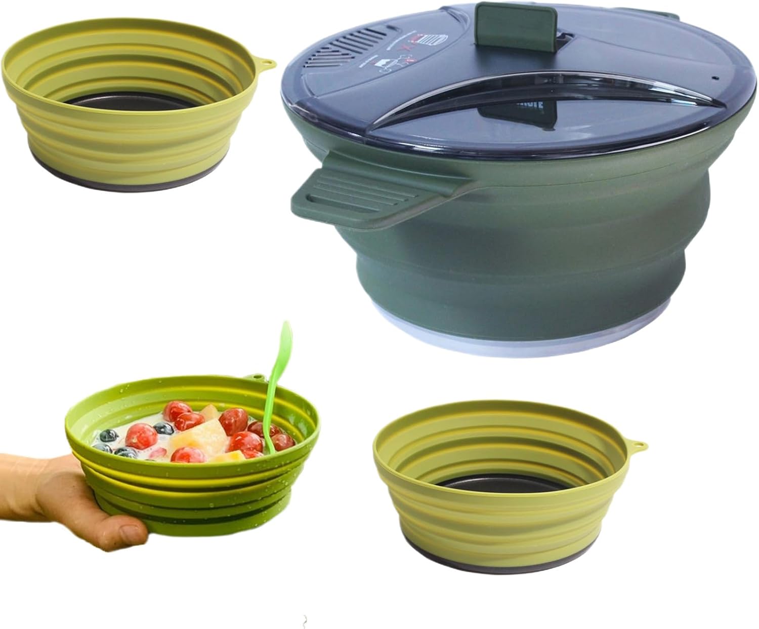鍋 キャンプ用鍋とフライパン, 折りたたみキャンプ調理器具キット